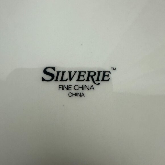 Silverie Sapphire Coupe Soup Bowl 7 5/8" Discontinued Fine China Crafted China - Picture 4 of 4